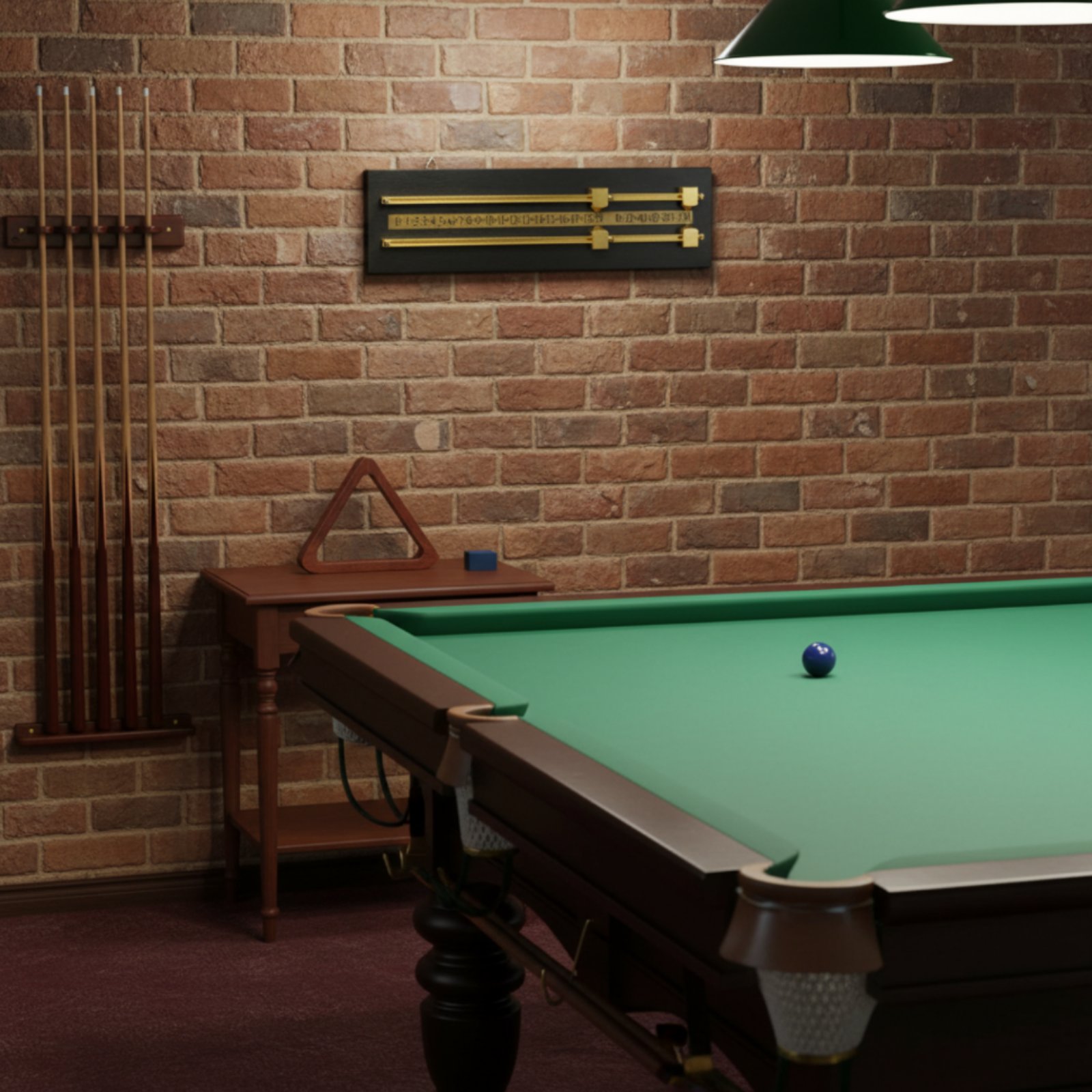 Sports Equipment Game - Tabellone Segnapunti in Legno per Biliardo