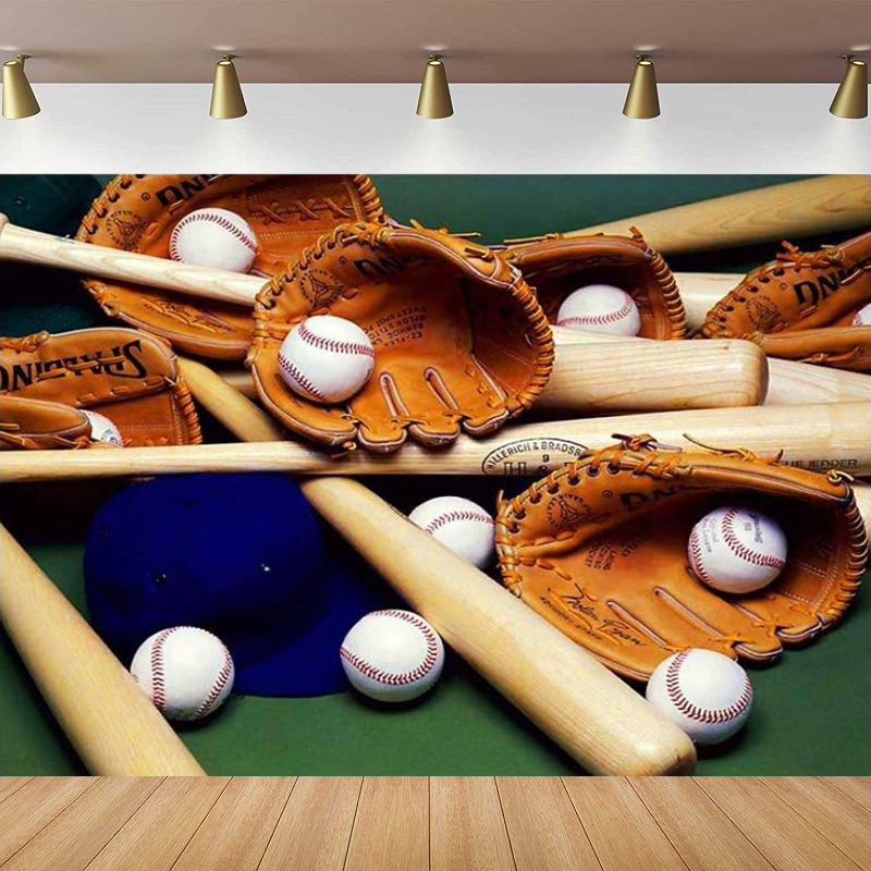 Sports Equipment Background - Sfondo fotografico con cappello da baseball